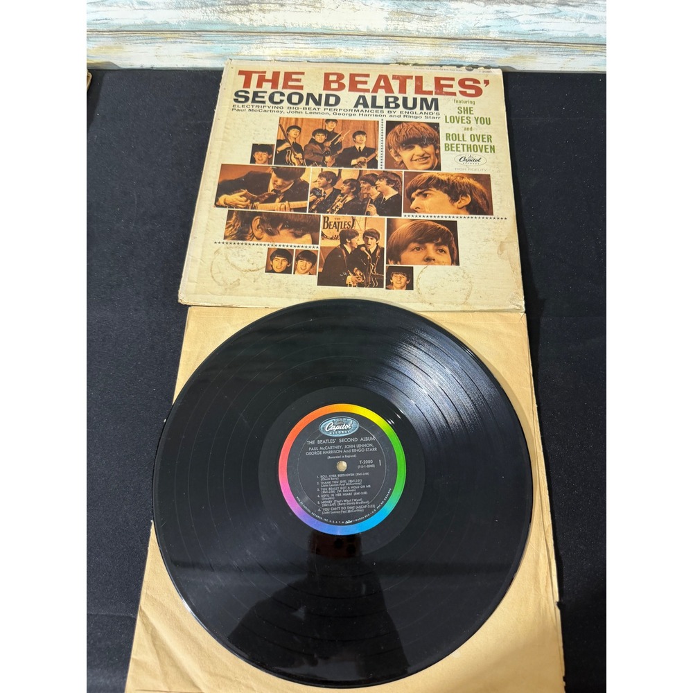 The Beatles Second Album Vinyl LP 12" Black Fair Mono T-2080‎ Capitol Records